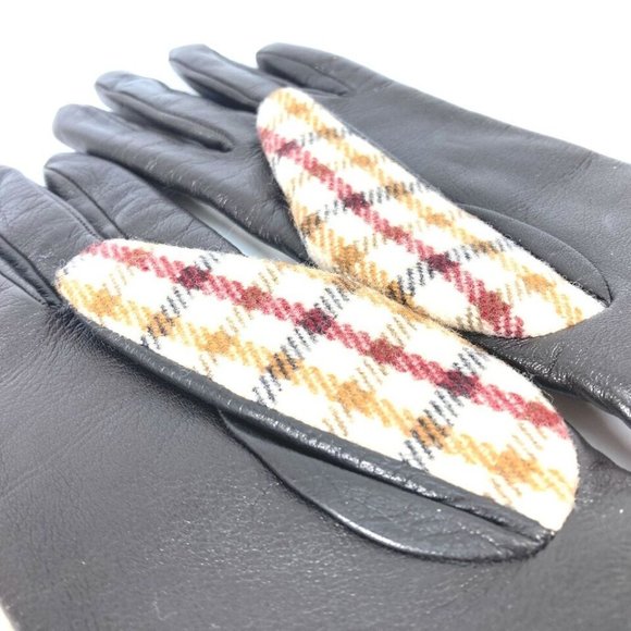 Gucci Accessories Gucci 63635 Check Horsebit Gloves Glove Wool